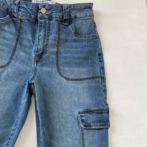 Celebrity Pink Cargo Light Blue Denim Pants